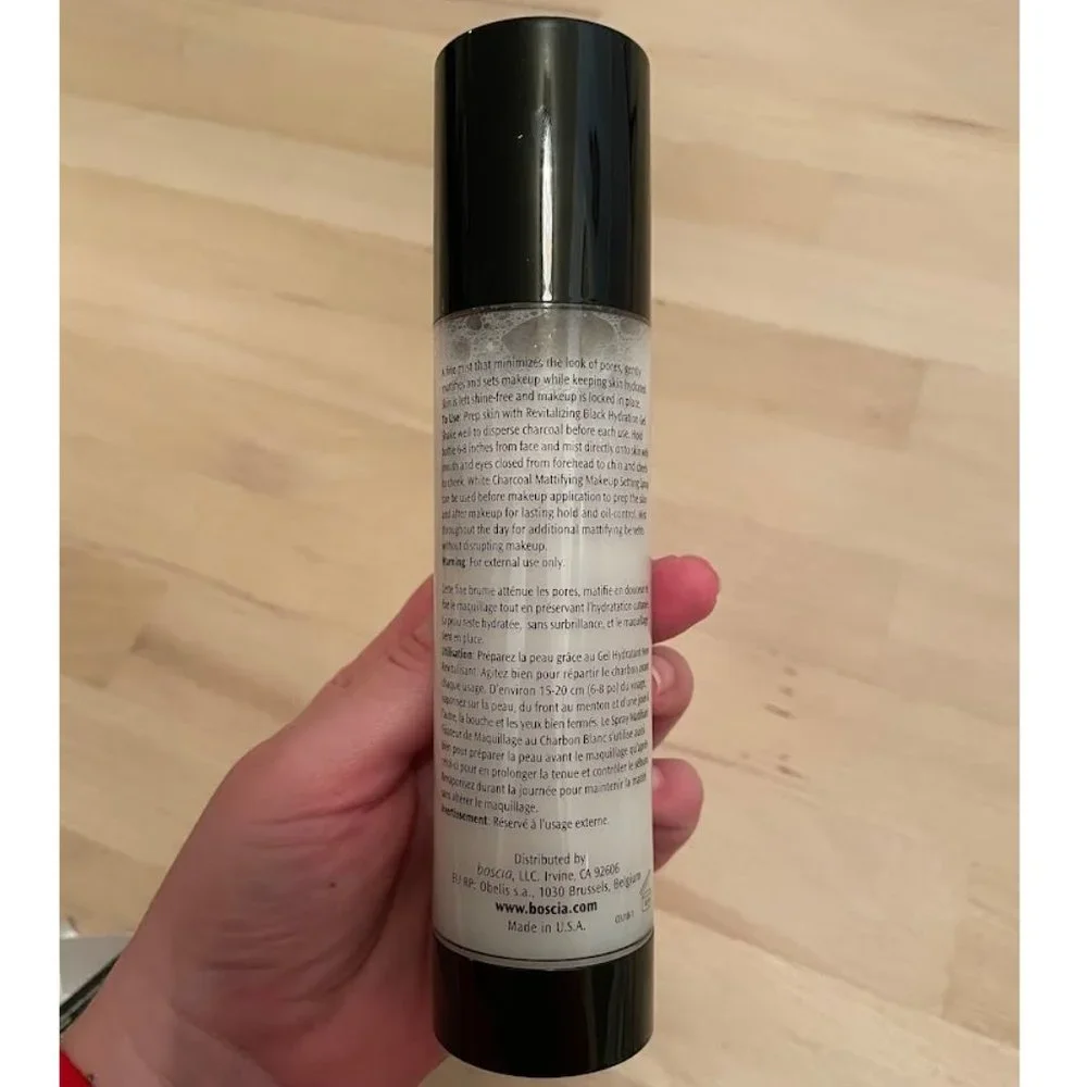 NIB Boscia White Charcoal Mattifying Makeup Setting Spray 5.07 fl oz